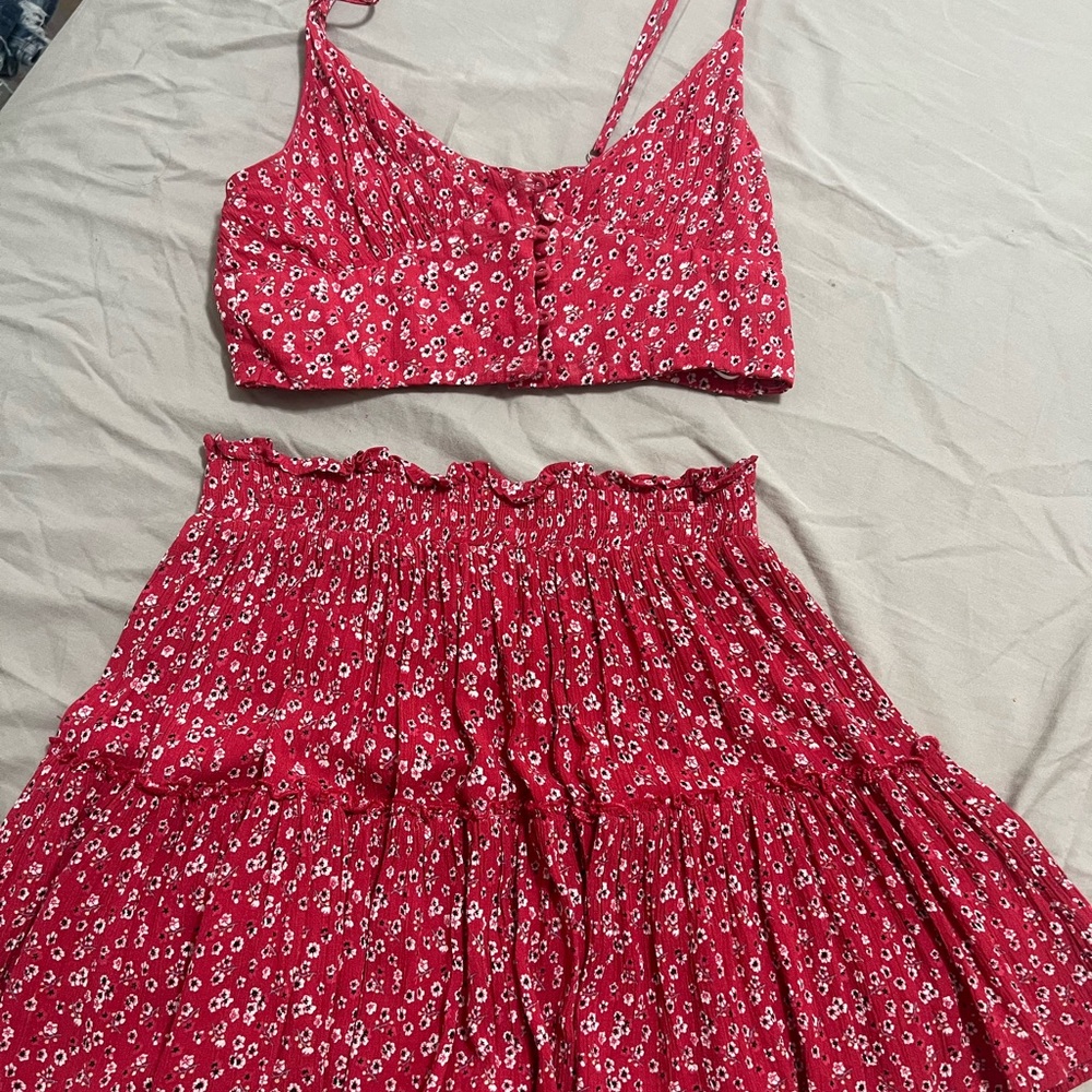 Princess Polly Red and White Set